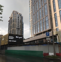 Продолжается строительство апарт-комплекса SOHO+NOHO в Бумажном проезде.