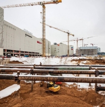 Строительство бизнес-центра AIR в Москве.